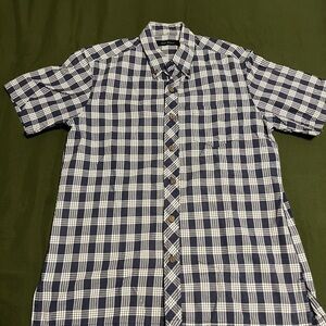 Navy Palaka Short Sleeve Shirt